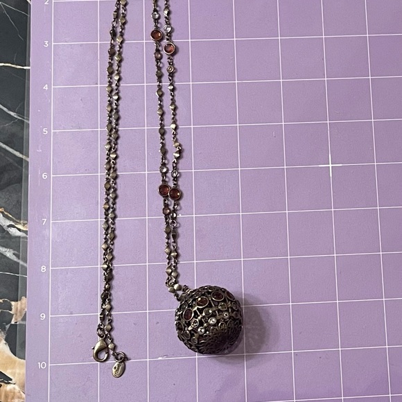 Sorrelli Round Pendant - Long Necklace - Toasted Almond - - Picture 4 of 8